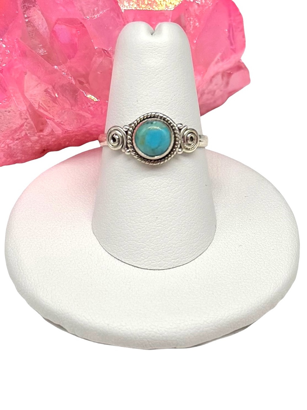 Kingman Turquoise Ring Size 7 Solid 925 Sterling Silver